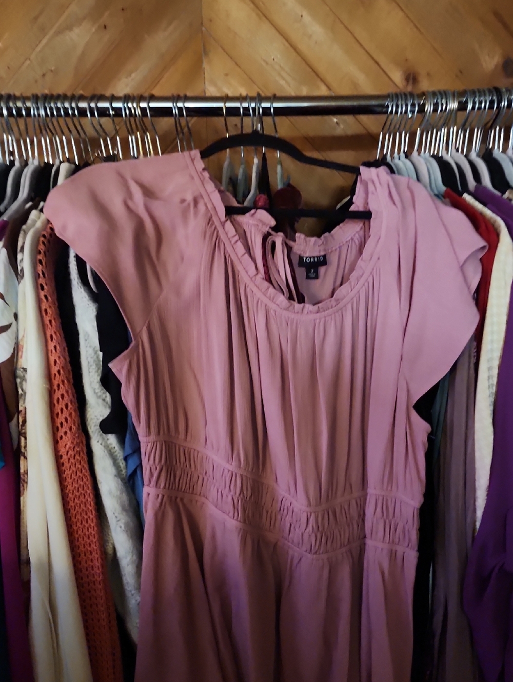 Pink babydoll top